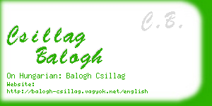 csillag balogh business card